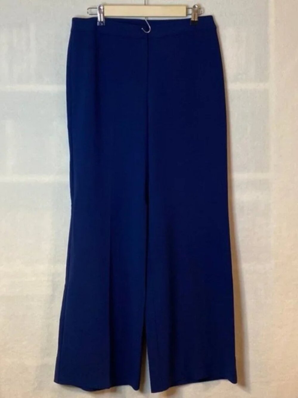 St. John 29" Marine blue creased straight leg dress pants